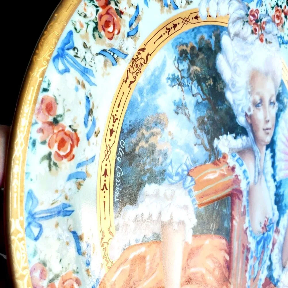 Oleg Cassini Marie Antoinette Collector Plate 10.25" French Rococo Style 1982 - Picture 7 of 9